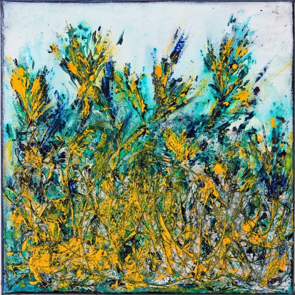 Tableau "Épis flamboyants" de Chrys L - Art contemporain